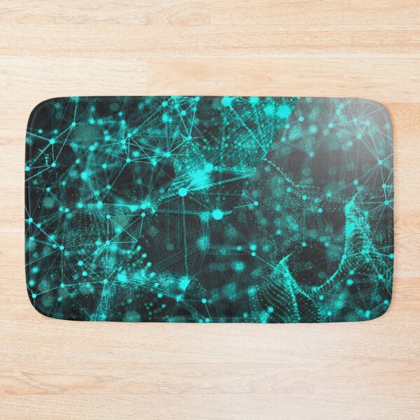 Item preview, Turquoise Polygonal Geometric Abstract Art designed and sold by Ruby Jackson.
