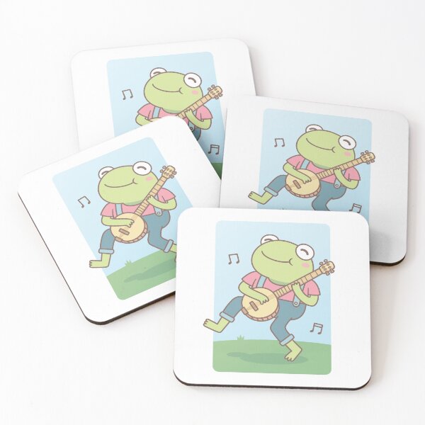 Item preview, Cute Happy Banjo Frog Doodle designed and sold by rustydoodle.