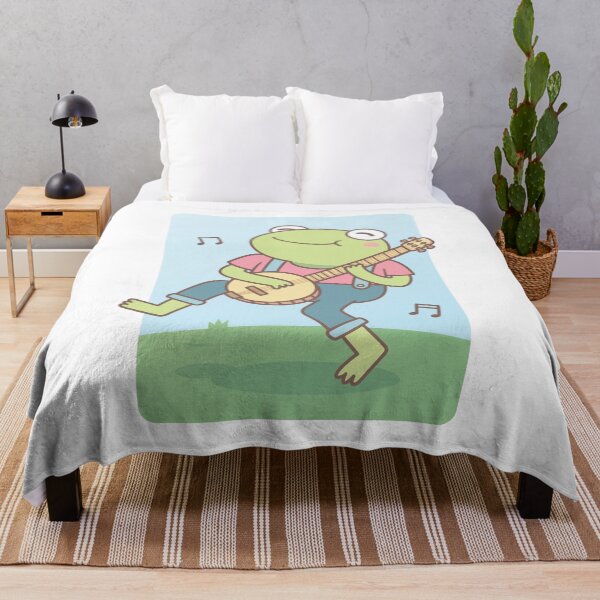 Item preview, Cute Happy Banjo Frog Doodle designed and sold by rustydoodle.