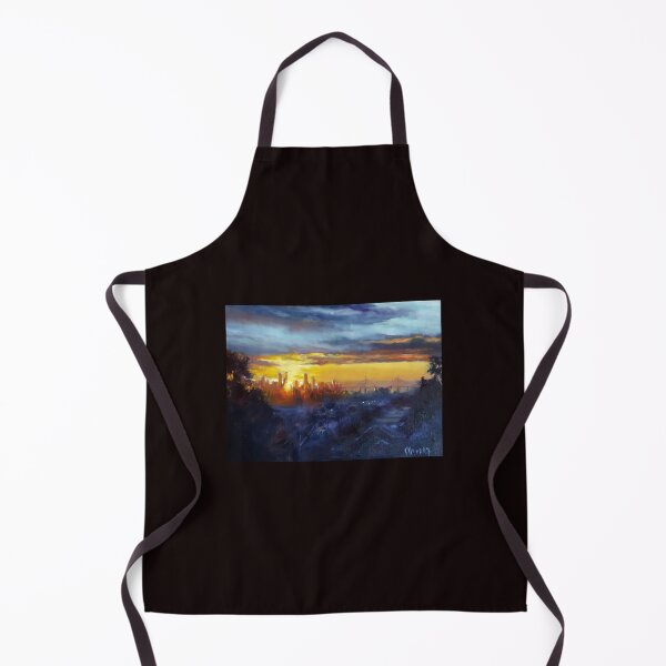 Item preview, Franciska Howard, Artist, Painting, Early Morning - Views From Level 3 Altona Gate,City, Melbourne, Victoria, West Gate Bridge, Scene, Sunrise, Skyline, Clouds, Buildings designed and sold by Franciska Howard.