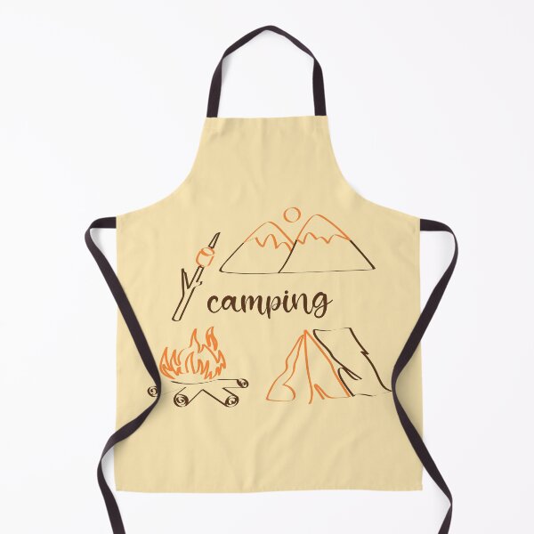 Item preview, Camping vibes outline drawing designed and sold by CutieBlue.