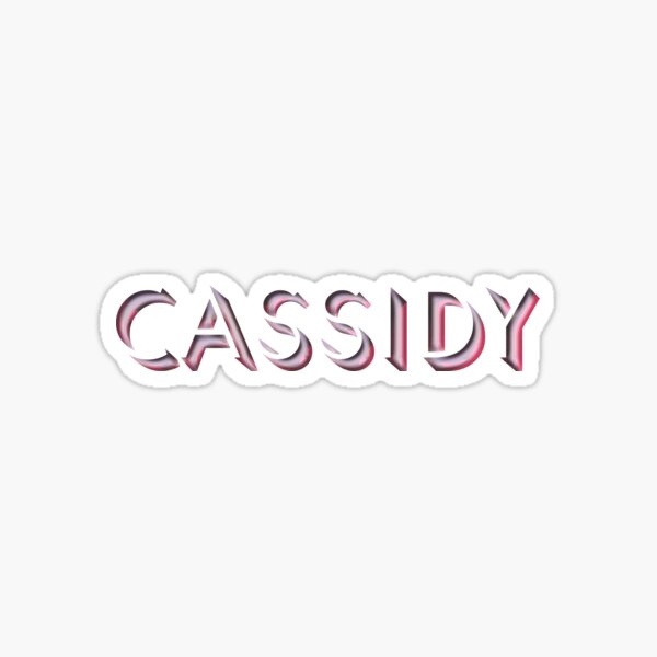 Cassidy Stickers Redbubble 7730