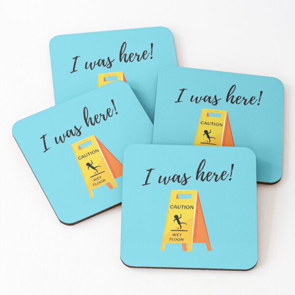 Item preview, I Was Here Wet Floor Sign Funny Janitor Custodian Cleaner T-Shirt designed and sold by SavvyCleaner.