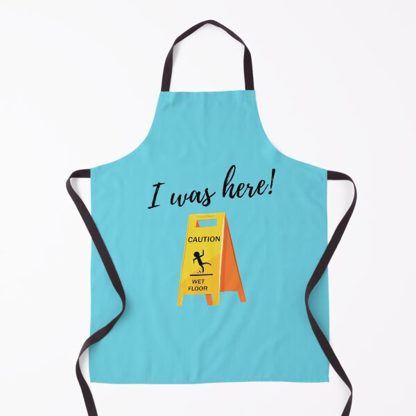 Item preview, I Was Here Wet Floor Sign Funny Janitor Custodian Cleaner T-Shirt designed and sold by SavvyCleaner.