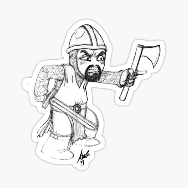 Wee Angry King Rab Bruce Sticker