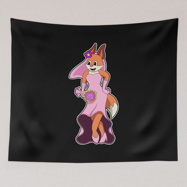 Item preview, Fox with Wedding dress & Bunch of Flower designed and sold by Snabdesign84.
