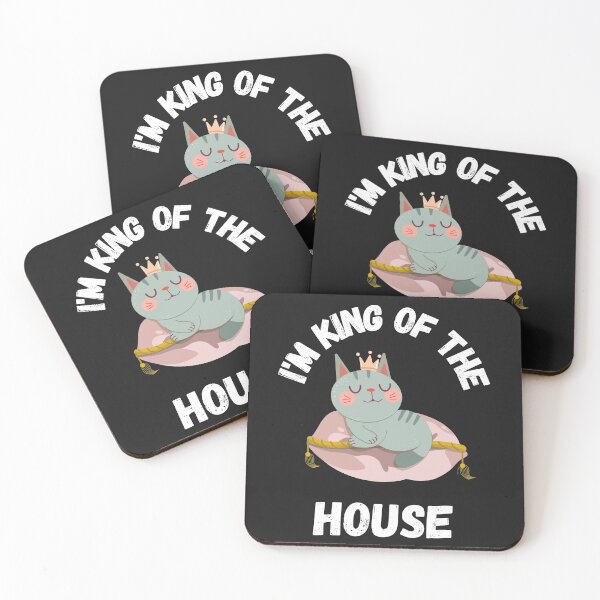 Item preview, I'M KING, OF THE HOUSE, WEIRD CAT MEME, CAT CROWN, KING CAT, HOUSE MEME,  designed and sold by R B Chrystal.