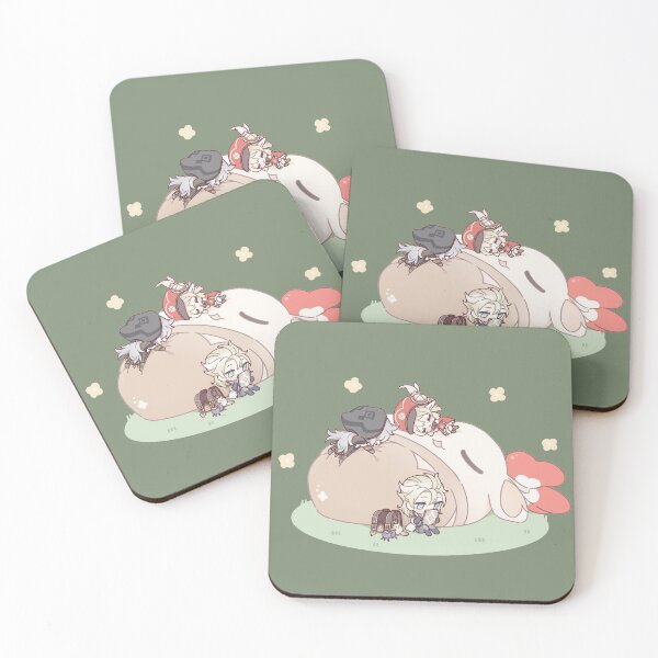 Item preview, Genshin Impact Nap Time with Klee,  Razor,  and Albedo designed and sold by NewEraMutant.