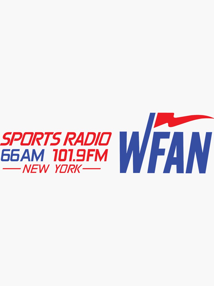 "WFAN Sports Radio 101.9 FM66AM New York" Sticker for Sale by GesineSturm Redbubble