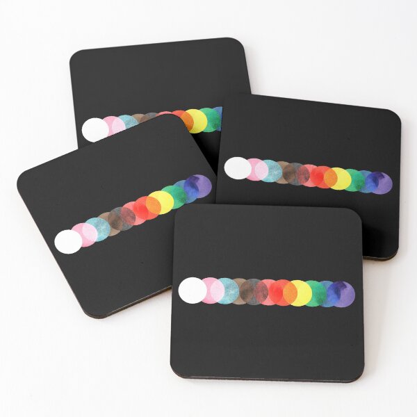 Item preview, Progressive pride flag in watercolor with overlapping circles designed and sold by sadiesavesit.