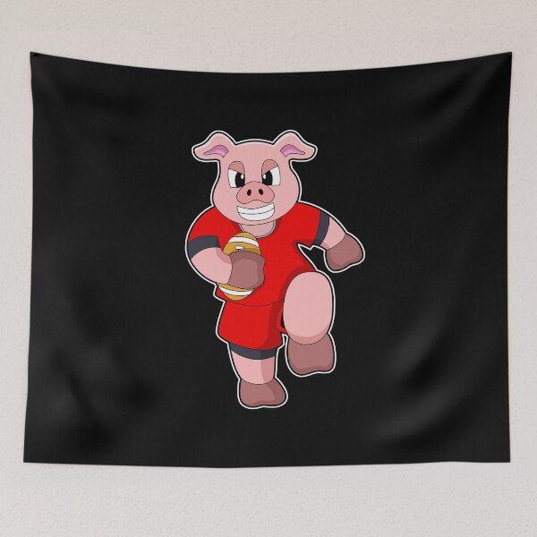 Item preview, Pig at Football Sports designed and sold by Snabdesign84.