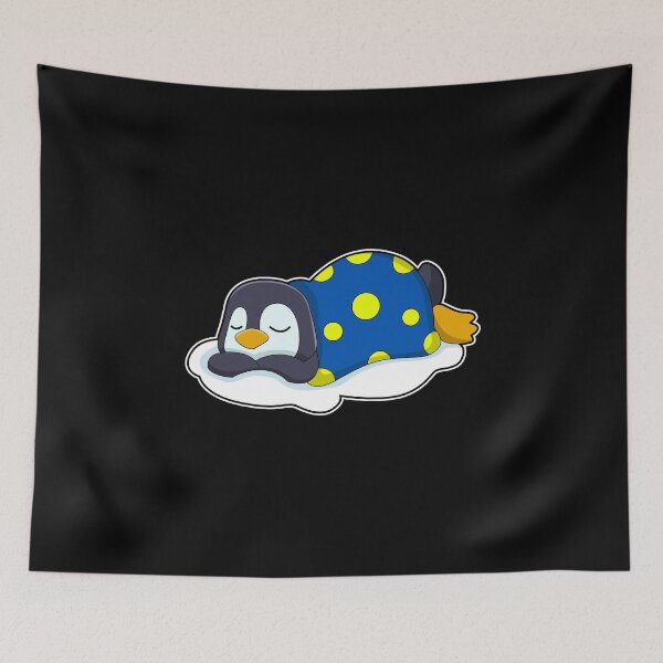 Aperçu de l'œuvre Penguin at Sleeping with Blanket créée et vendue par Snabdesign84.