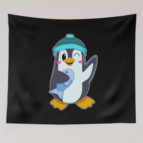 Item preview, Penguin with Fish & Hat designed and sold by Snabdesign84.