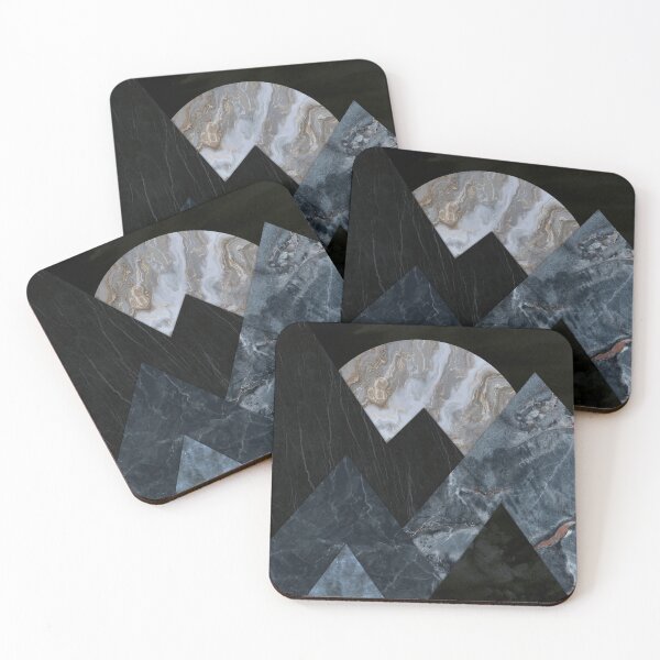 Item preview, Cold Midnight Planet - Abstract Mountain Landscape designed and sold by AmbienceArt.