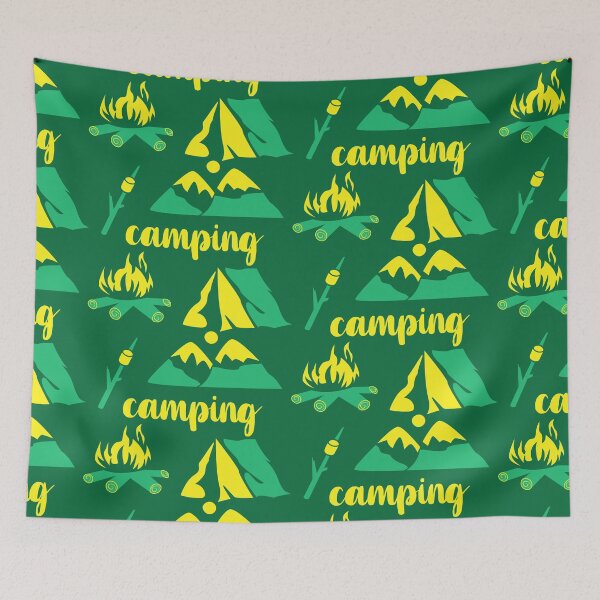 Item preview, Summer camping flat drawing designed and sold by CutieBlue.