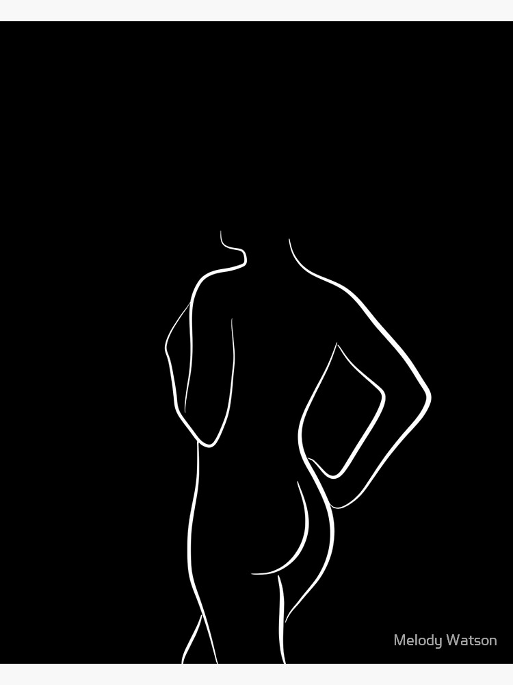 Minimalist Line Art Nude Woman Curious Cait Poster By Odyanne Redbubble