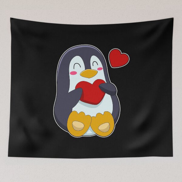 Aperçu de l'œuvre Penguin with Heart créée et vendue par Snabdesign84.