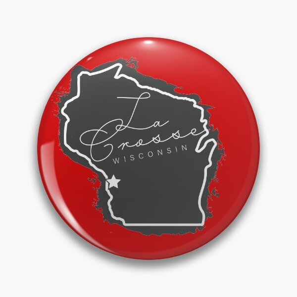 Item preview, La Crosse Wisconsin State | Painted Map Graphic designed and sold by SaltyLoon.