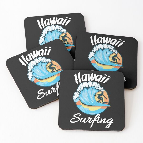 Item preview, Hawaii Surfing Funny Vintage Sunset and Blue Ocean Waves designed and sold by adityanik.