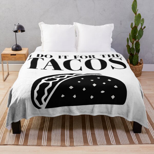 Item preview, I DO IT FOR THE TACOS - BLACK AND WHITE DESIGN designed and sold by LinkunShop.