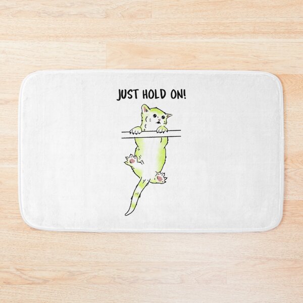 Item preview, Just hold on, motivational kitty designed and sold by foxcart.