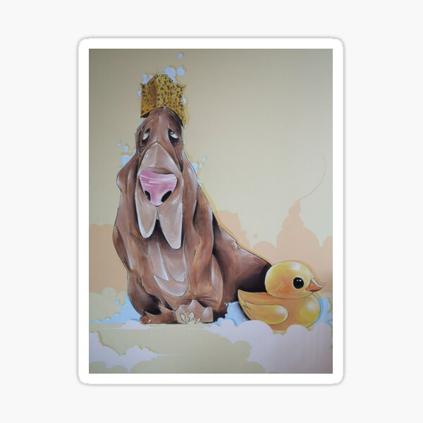 Dog with rubber duck Sticker