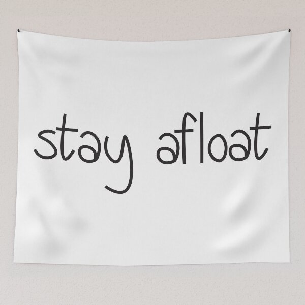 Item preview, Stay Afloat Black Text Art designed and sold by lineartdesigns.