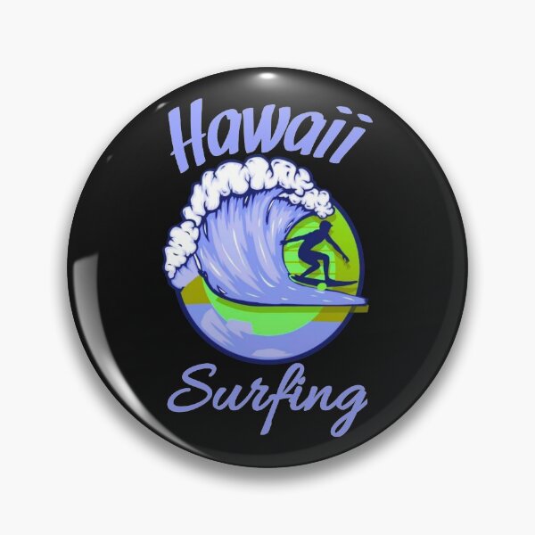 Item preview, Hawaii Surfing Funny Vintage Sunset and Blue Ocean Waves designed and sold by adityanik.