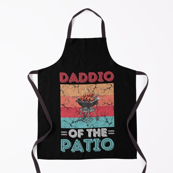 Daddio Of The Patio BBQ Grilling Vintage Funny Cooking Meat Grill Barbecue Dad Father's Day Apron