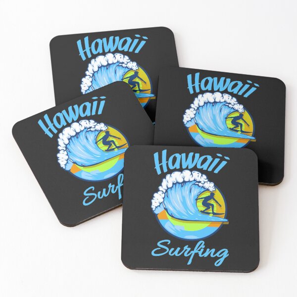 Item preview, Hawaii Surfing Funny Vintage Sunset and Blue Ocean Waves designed and sold by adityanik.