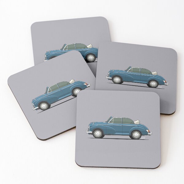Artikelvorschau, Morris Minor Cabrio - Einzelabbildung - Blau entworfen und verkauft von RJWautographics.