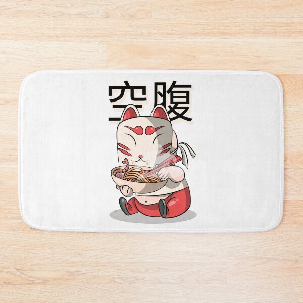 Item preview, Hungry baby eating ramen, wearing kitty mask designed and sold by foxcart.