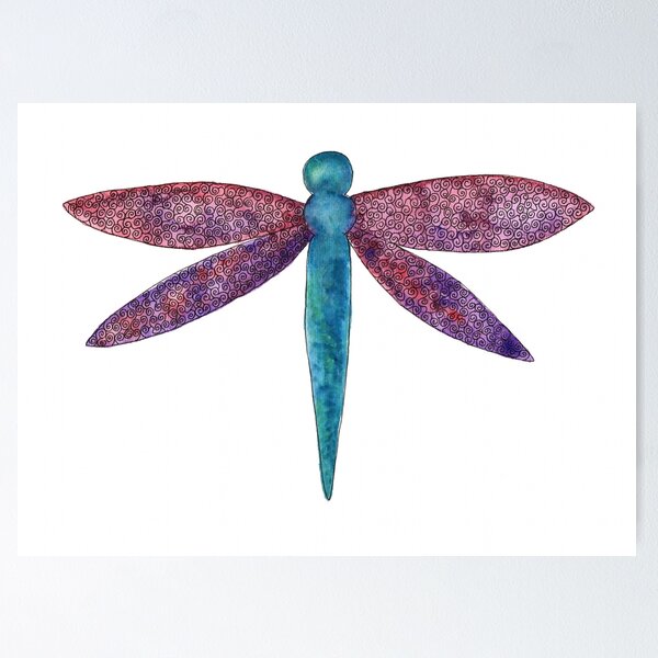 Item preview, watercolour dragonfly designed and sold by Seymour  Art.