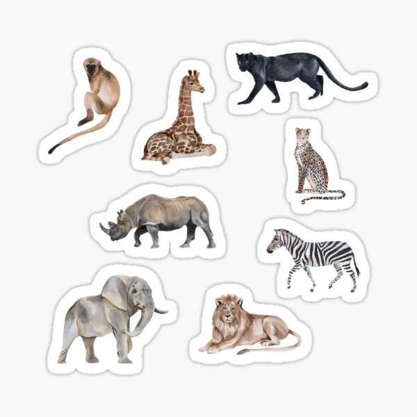 African Animals Stickers for Sale | Redbubble