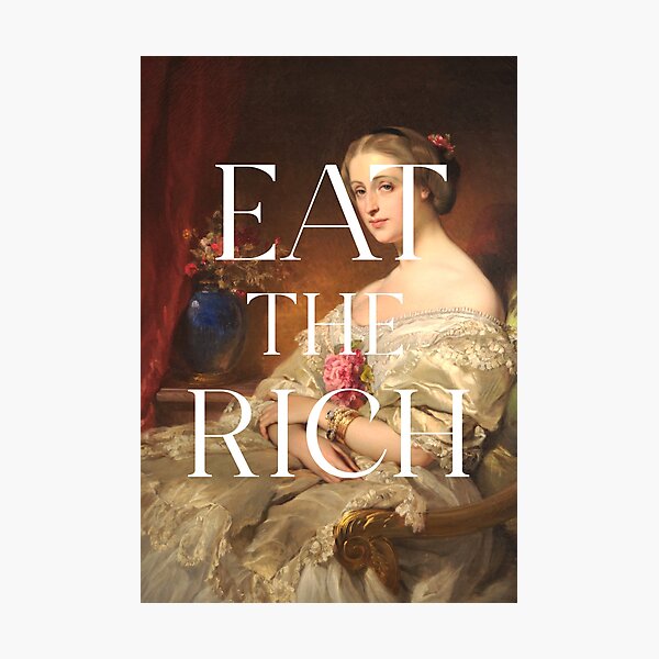 Item preview, Eat The Rich Vintage Feminist Print  designed and sold by Printed Delights Co..