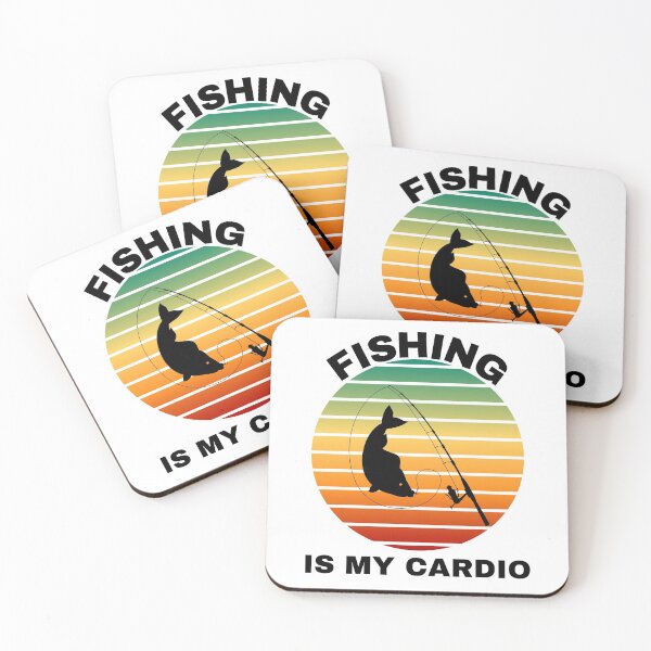 Item preview, Retro Fishing is my Cardio (Black Text) designed and sold by CaitU.