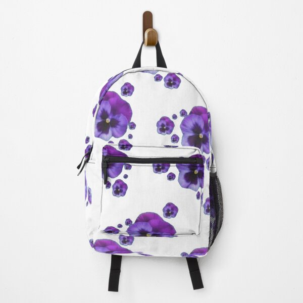 Item preview, WHITE COLOR PURPLE SPRING PANSY PATTERN ABSTRACT designed and sold by sharlesart.