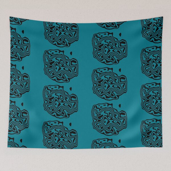 Item preview, Contour design - black and cyan designed and sold by rahilvalani.