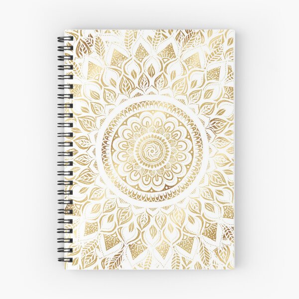 Item preview, Girly White Gold Mandala Floral designed and sold by NdesignTrend.