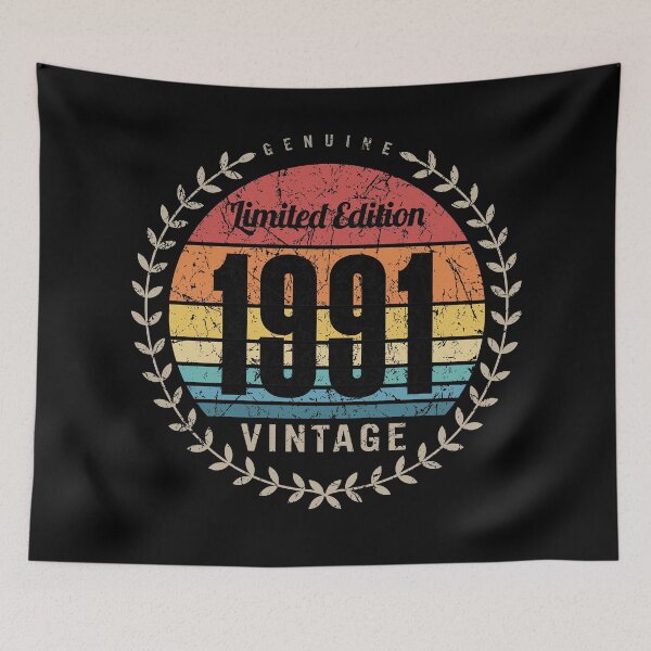 Item preview, 1991 Year Retro Vintage Style Birthday Anniversary Reunion Event Logo designed and sold by hobrath.