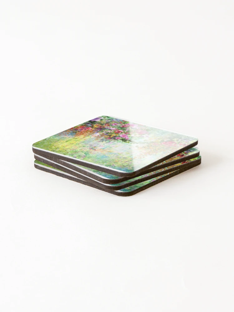 Thumbnail 4 of 5, Coasters (Set of 4), Abstract flower designed and sold by RnCLand.