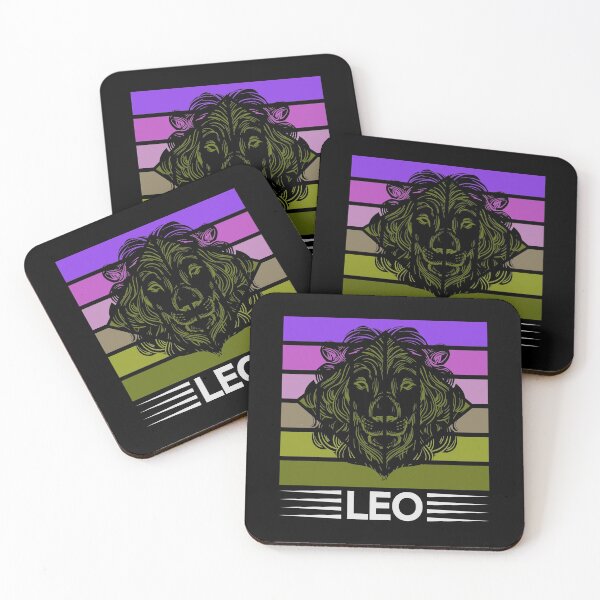 Artikelvorschau, Leo Sternzeichen Symbol Retro-Streifen-Stil entworfen und verkauft von Trinket-Trickster.