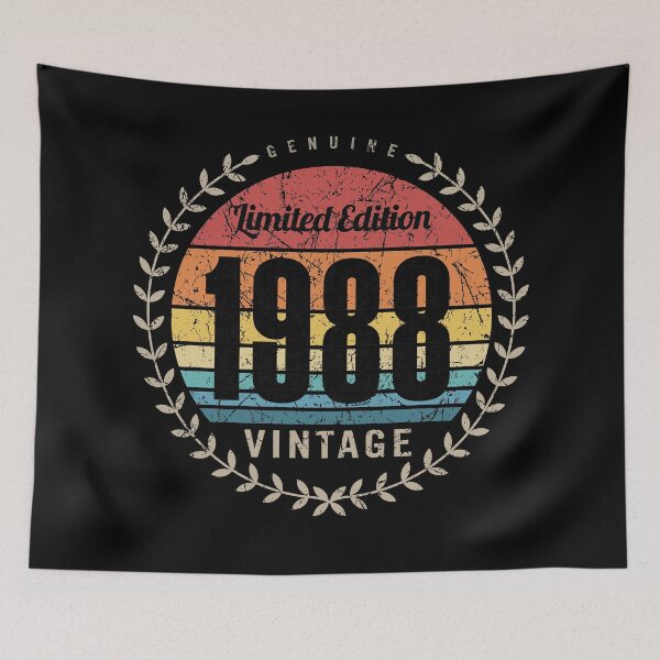 Item preview, 1988 Year Retro Vintage Style Birthday Anniversary Reunion Event Logo designed and sold by hobrath.