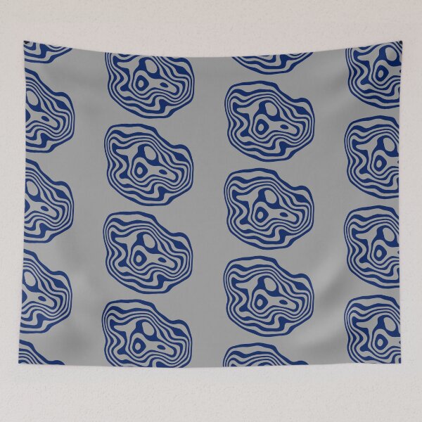 Item preview, Contour design - navy and grey designed and sold by rahilvalani.