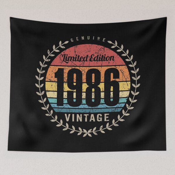 Item preview, 1986 Year Retro Vintage Style Birthday Anniversary Reunion Event Logo designed and sold by hobrath.