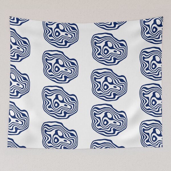 Item preview, Contour design - navy designed and sold by rahilvalani.