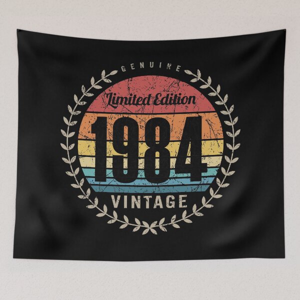 Item preview, 1984 Year Retro Vintage Style Birthday Anniversary Reunion Event Logo designed and sold by hobrath.