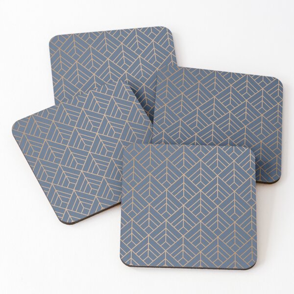 Item preview, Navy Bronze Geometric Pattern designed and sold by MA DESIGNS.