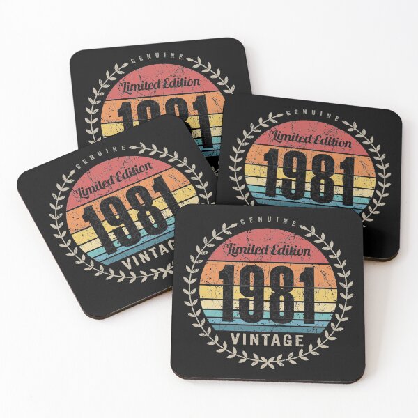 Item preview, 1981 Year Retro Vintage Style Birthday Anniversary Reunion Event Logo designed and sold by hobrath.