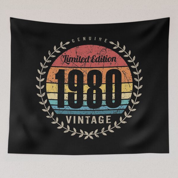 Item preview, 1980 Year Retro Vintage Style Birthday Anniversary Reunion Event Logo designed and sold by hobrath.